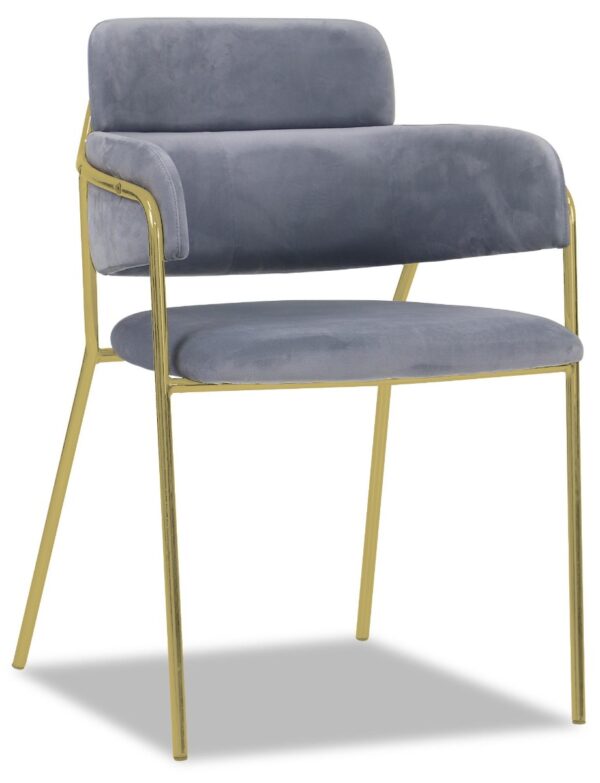 Emmiel Velvet Dining Chair with Gold Legs - Image 21