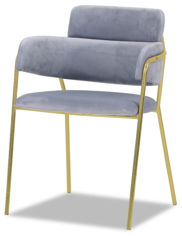 Emmiel Velvet Dining Chair with Gold Legs - Image 20