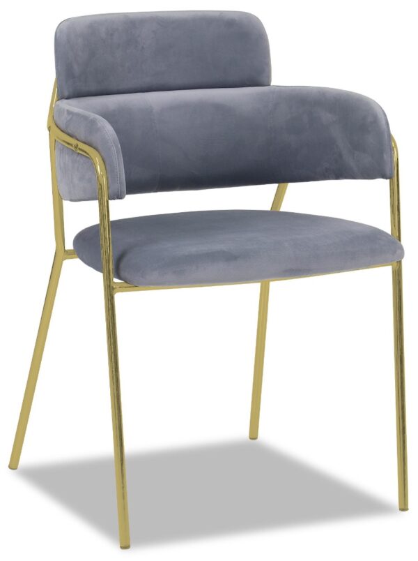 Emmiel Velvet Dining Chair with Gold Legs - Image 19