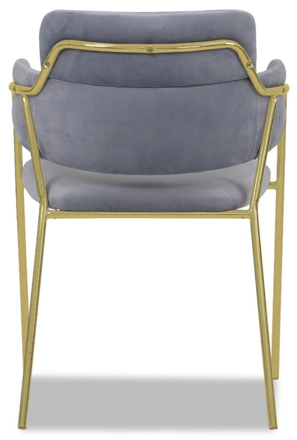 Emmiel Velvet Dining Chair with Gold Legs - Image 17