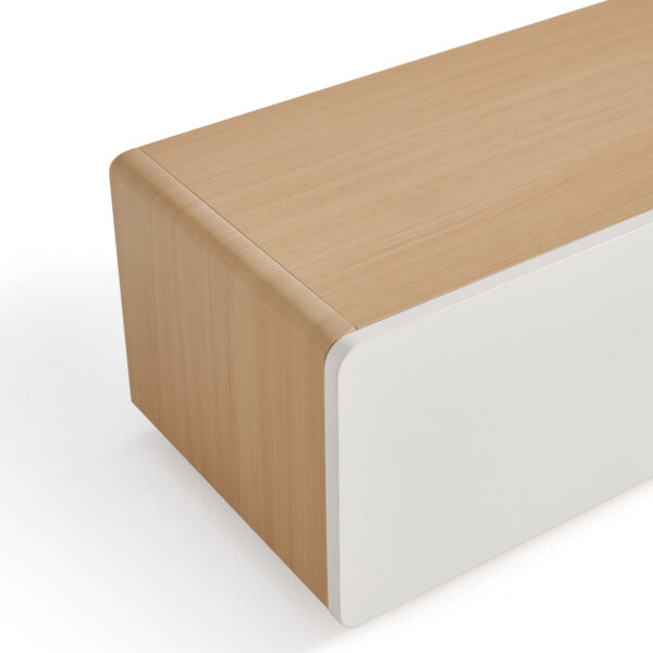 Ayelin TV Console (White/Natural) - Image 4