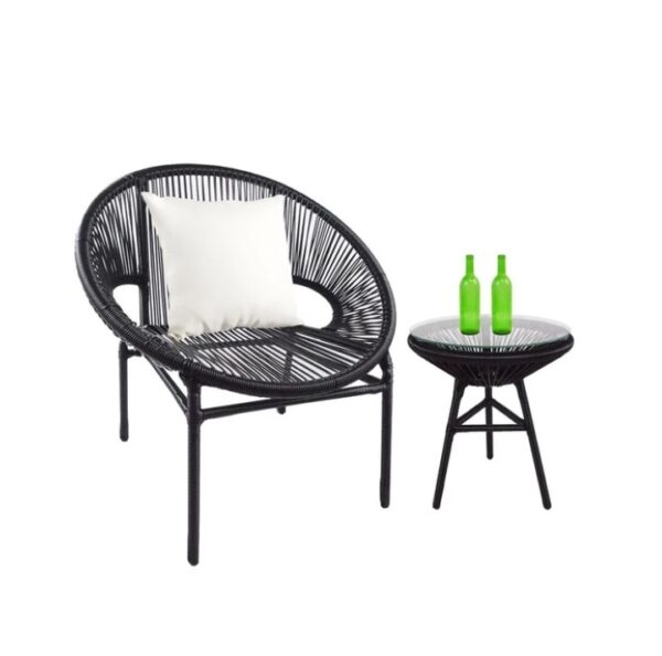 Shelton 2-Seater Outdoor Chair & Table Set - Image 4