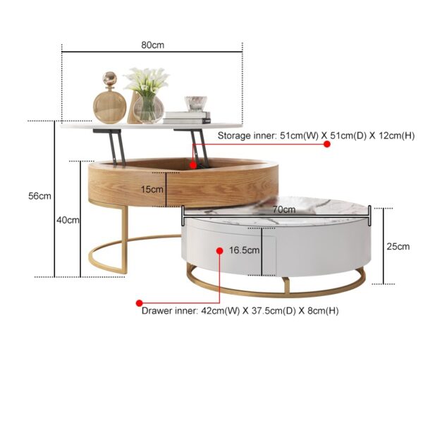 Perseus II Nesting Coffee Table - Image 5