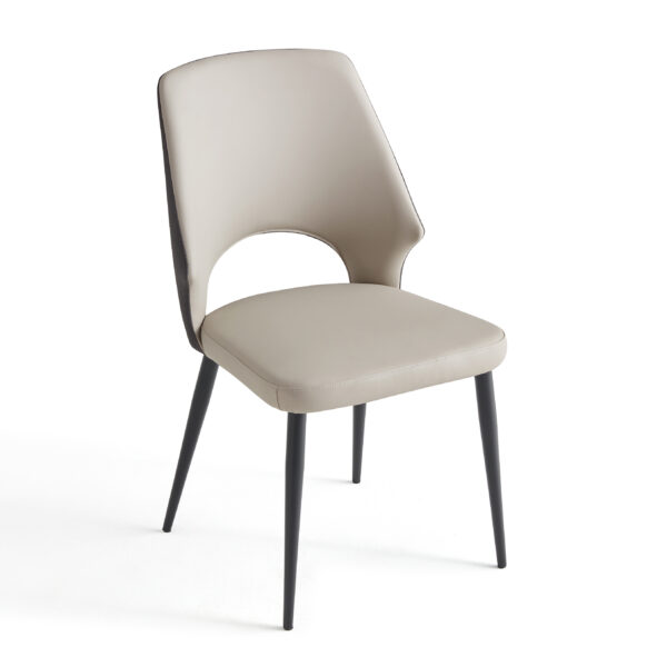 Patxi Faux Leather Dining Chair – Light Grey - Image 4