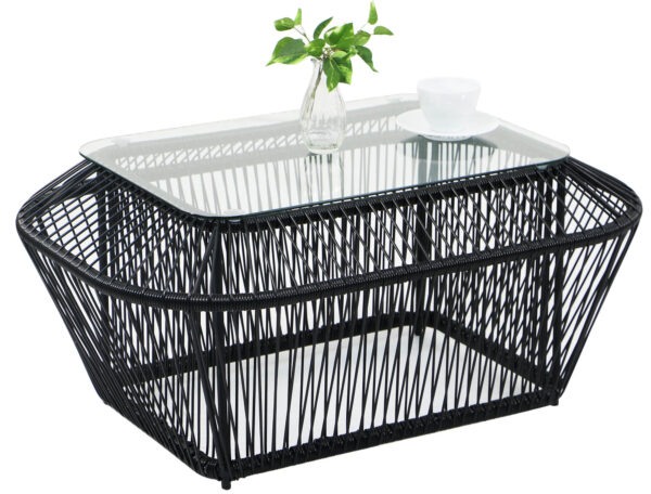 Black Spinel Rattan Coffee Table - Image 2