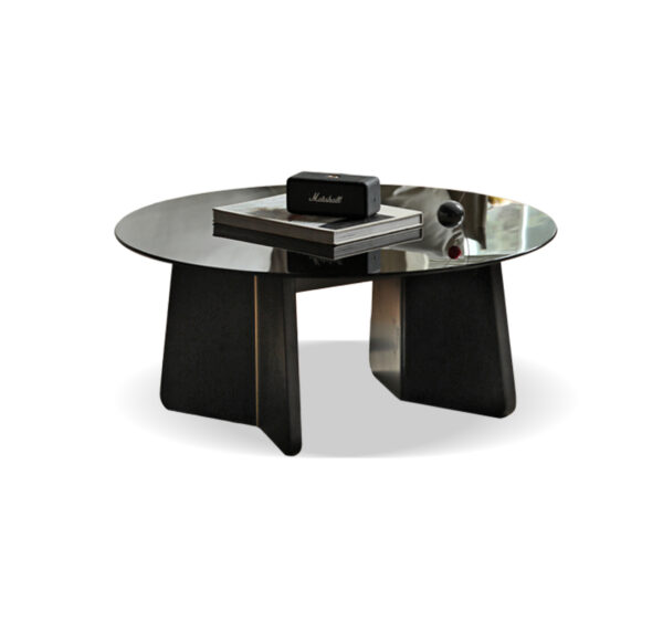 Gargrave Round Oak & Glass Coffee Table