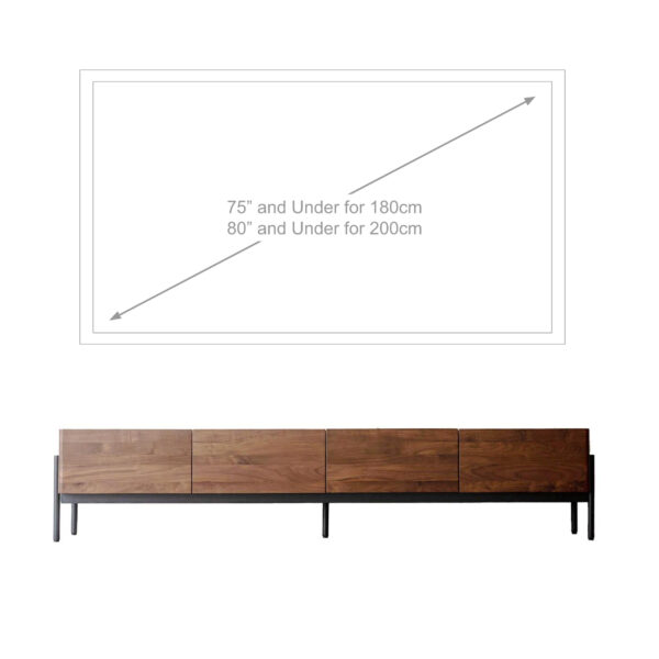 Decius Walnut Solid Wood TV Console - Image 3
