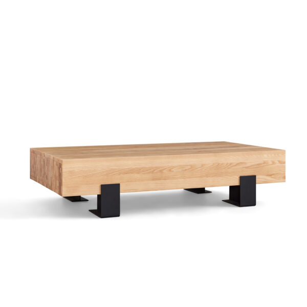 Adelmar Solid Ash Wood Coffee Table – 1.3M (Natural) - Image 2