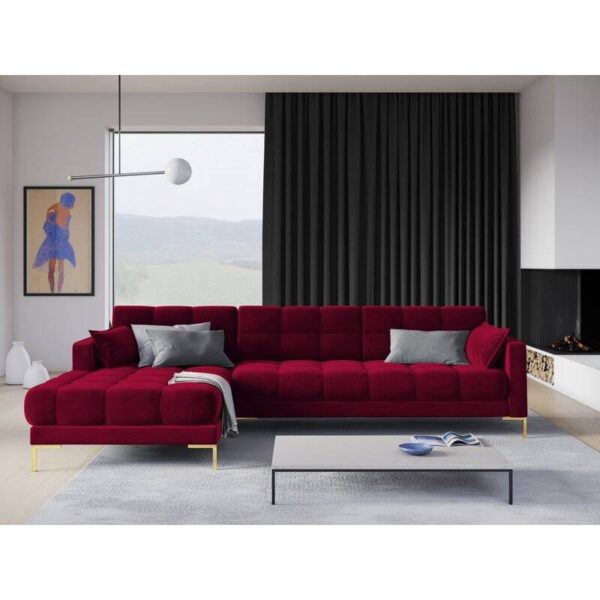 Montero Velvet L-Shape Sofa - Image 7