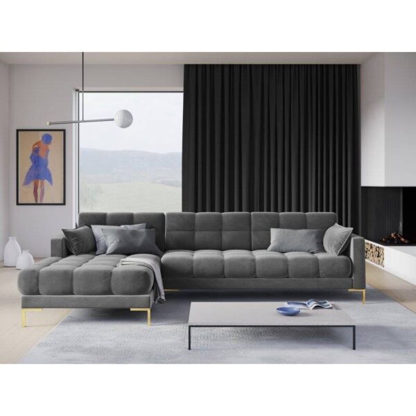 Montero Velvet L-Shape Sofa - Image 8